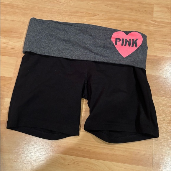 Y2K PINK Victoria's Secret Fold- Over Band Bike Shorts - Picture 1 of 6